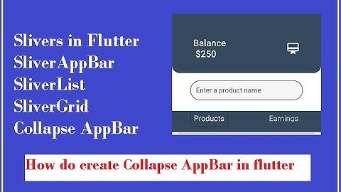 Flutter Slivers | SliverAppBar |SliverList |CollapseAppBar in #Flutter
