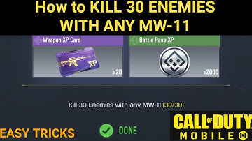 Kill 30 Enemies With Any MW-11 Call Of Duty Mobile | How to Kill 30 Enemies With Any MW11 Cod Mobile
