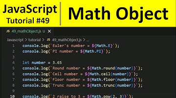 JavaScript Tutorial 49 - Math Object in JavaScript | Programming For Beginners