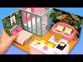 DIY Miniature Cardboard House #26   bathroom, kitchen, bedroom, living room for a family