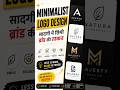 ✨ Minimalist Logo Design – सादगी में छिपी ब्रांड की ताकत