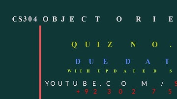 CS304 OBJECT ORIENTED PROGRAMMING QUIZ NO  2 SOLVED WITH UPDATED MEGA FILE BY STUDY GURUZ