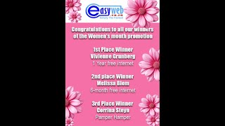Easyweb Internet Women's Month Promotion Winners!!