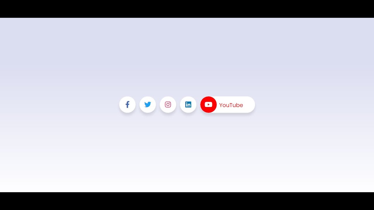 Social Media Buttons Using Animation Hover Effects Using HTML and CSS ...
