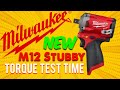New Milwaukee M12 Stubby 1/2" Torque Test