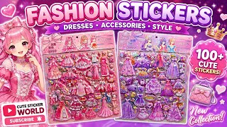 Ultimate Doll Sticker Dress Up 👗✨ Fashion Paper Doll Makeover | Satisfying ASMR💕❤️