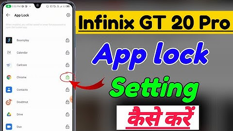 Infinix GT 20 Pro me App lock kaise lagaye | How to Set App lock in infinix gt 20 pro app lock