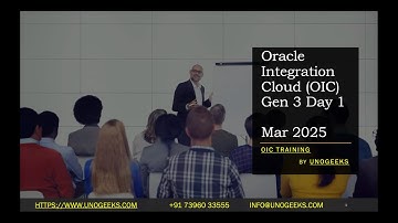 OIC Training Gen 3 Demo Day 1 Mar 2025 | Oracle Integration Cloud Tutorial |Oracle Integration Cloud