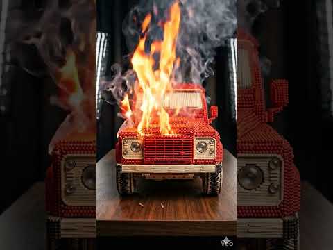 Matchstick se bana defender 4x4! #viralart #defender   #aishorts #matchstick #lpg #shorts