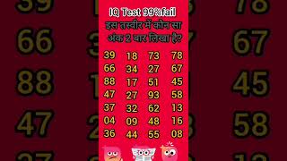 कौन सा अंक 2 बार लिखा है? #quiz #enigmind #gk #emojyfind #mathstricks #iqtest #maths #viralvideo