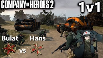CoH2: Hans(Ost) vs Bulat(Sov) 1v1 (Company of Heroes 2)