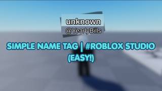 Detalles How to make a simple name tag | Roblox Studio (EASY!) Guía