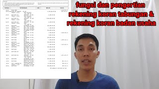 penjelasan rekening koran tabungan & rekening koran badan usaha ( giro)