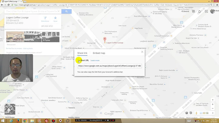Google maps create link to location short URL tutorial