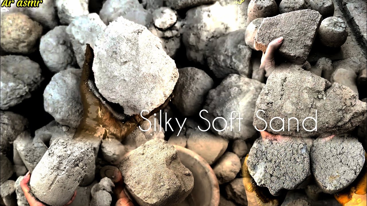 😷 Silky Soft pure Sand dusty Dry Crumbling on floor and Claypot • Satysfying • Pouring • ASMR EDIT