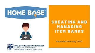 Creating and Managing Item Banks in Schoolnet