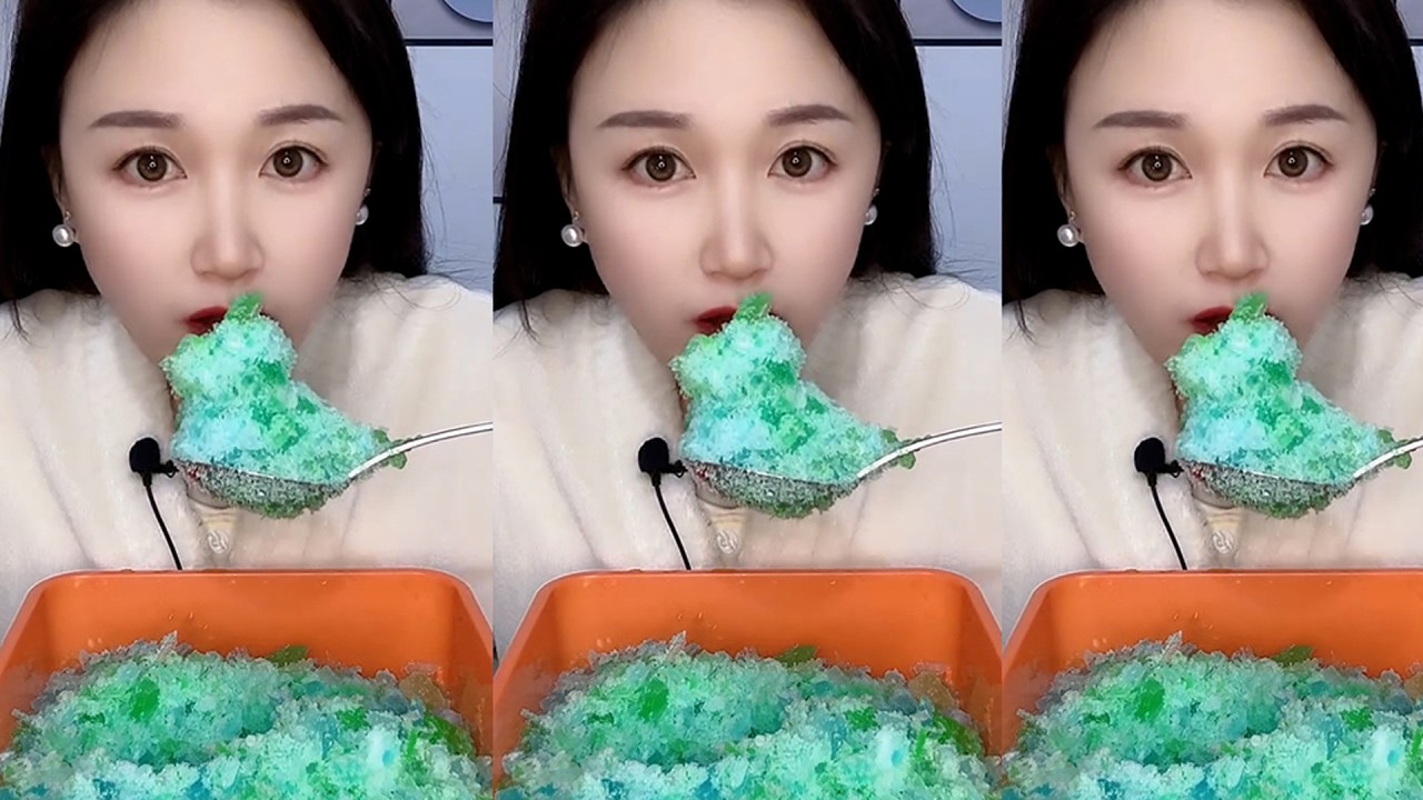 ASMR MUKBANG ICE EATING SOUNDS FROM THE FROZEN WATER