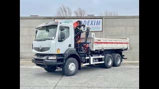 SODEXIM : Camion 6x4 benne-grue Renault Kerax (VS 2944)