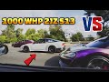 1000HP 2JZ S13 Destroys My 800HP 350Z