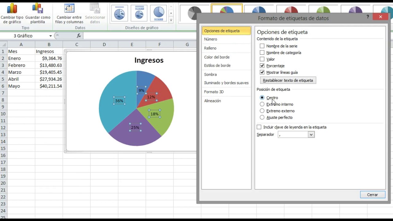 Cómo hacer un gráfico de pastel en Excel - YouTube