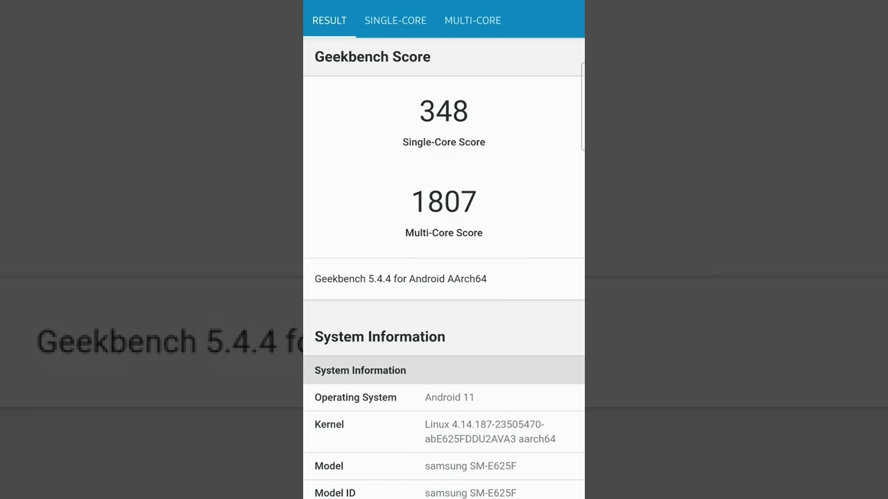 samsung f62 geekbanch test
