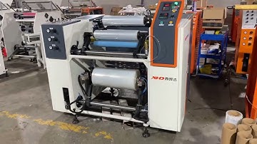 2022 new design high speed stretch film rewinding and slitting machine for small roll