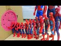 Spiderman iron man stop animation power rangers walk into box