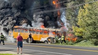 Wayne Central school bus crashed in Webster, New York