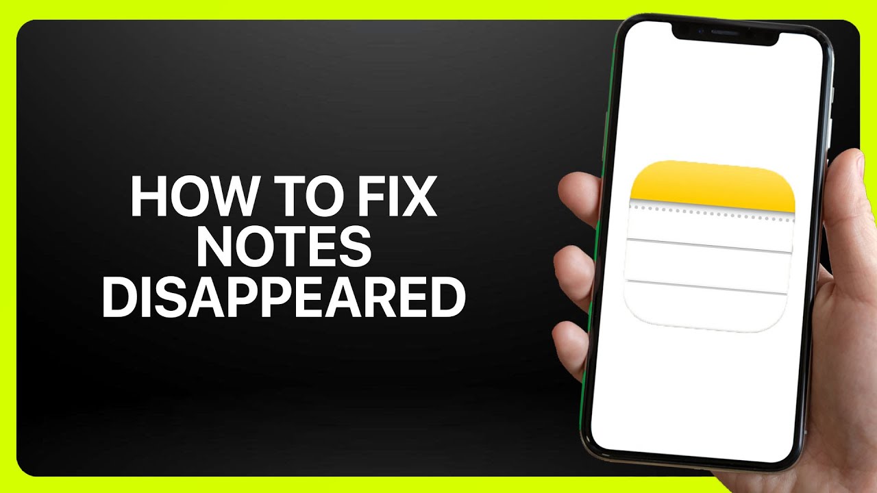Missing. Notes Iphone How To Fix “Notes Disappeared” In iPhone Notes App ! Tutorial - YouTube