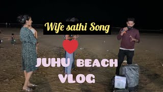 Juhu Beach var Singing 🤭🎤 | Amchya sobat zala Mehandi Scam 😅 | Juhu Beach Vlog 🏖️