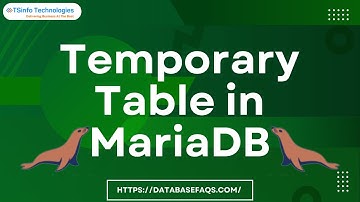 Temporary Table in MariaDB | MariaDB Temporary Table