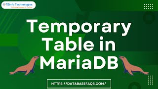 Temporary Table in MariaDB | MariaDB Temporary Table