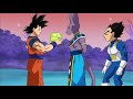 Goku presents fresh lettuce to lord beerus