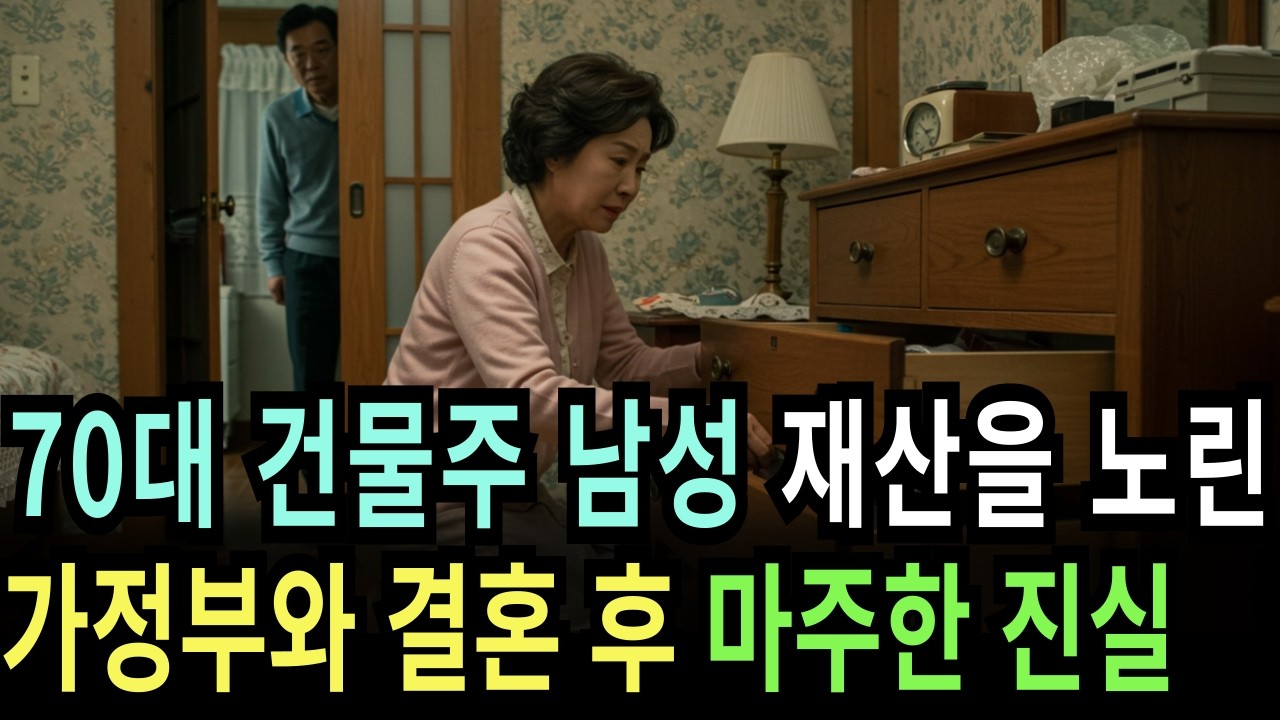 Outline Video 실화사연-가정부는 그 남자의 재산과 건물을 보고 결혼했으나 지옥으로 떨어지는 충격적인 비밀이 드러났다 | 황혼 | 재혼 | 노후 | 실버 | 노후지혜 | 노후사연 | 황혼연애