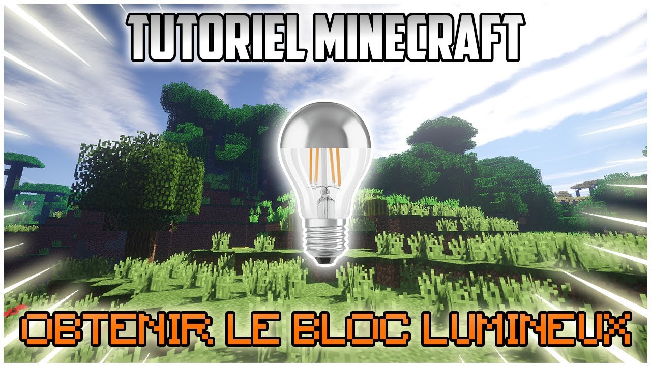TUTORIEL MINECRAFT BEDROCK PS4 - OBTENIR LE BLOC LUMINEUX - YouTube