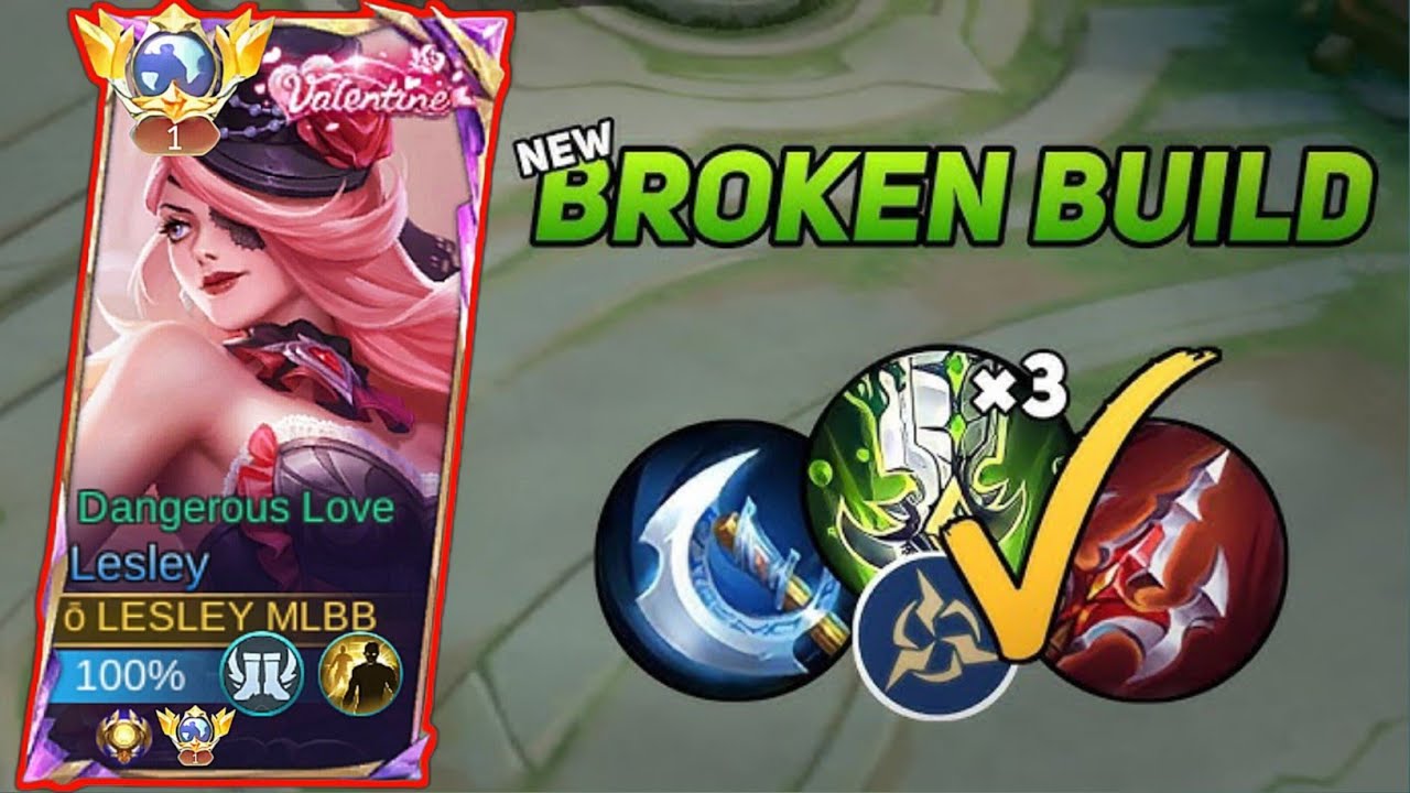 NEW BUILD HARAM LESLEY 1HIT BIKIN LAWAN JADI STRES | MOBILE LEGENDS BANG BANG