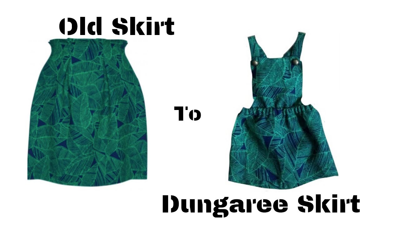 Upcycle Old Skirt to Baby Dungarees / DIY Dungaree Skirt 