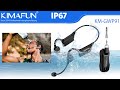 IP67 радио микрофон KIMAFUN KM-GWP91 для фитнеса йоги и аквааэробики