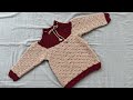 New stylish neck Sweater design for 1 to 2.5 year old kid|knitting|Sleeves|Part-4|Woolen Tutorial#72