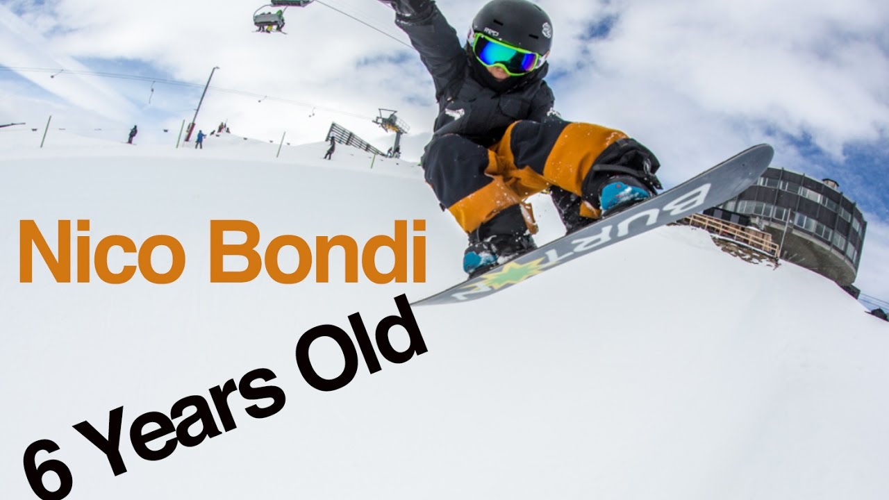 Nico Bondi, AMAZING 6 year-old Snowboarder  (Learning By Doing Ep 52)