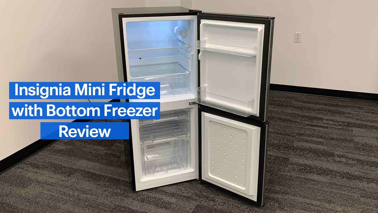 Insignia™ - 3.0 Cu. Ft. Mini Fridge with Top Freezer - Stainless