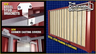 Steel Stud Framing Kit - Easy Method To Frame the Inside of a Shipping Container!