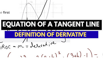 Equation of a Tangent Line to a Function |  Definition of Derivative by First Principles