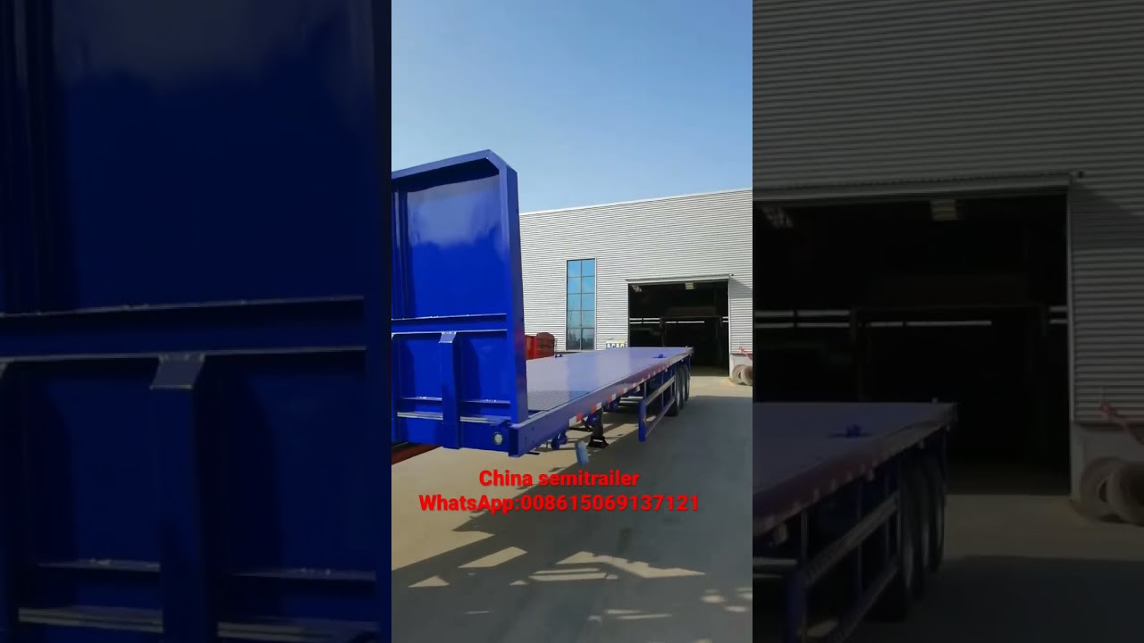 Made In China 3 Axle Flatbed Trailer For Sale Price