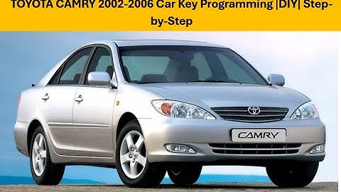 Toyota Camry 2002-2006 Car Key Programming |DIY| Step-by-Step