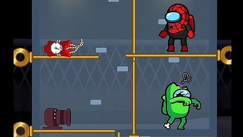 Impostor rescue game pull the pin game // crewmate rescue pull the pin puzzle