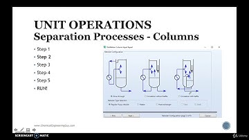 Modeling Separation Columns in HYSYS -  HYSYS Basic Course (Lec31)
