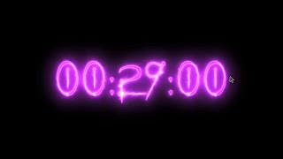 Purple Vampire Neon Timer 29 Minutes (Stopwatch)