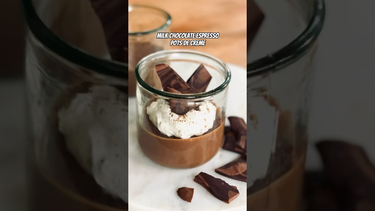 Milk Chocolate Espresso Pots de Creme #glutenfree #shorts #dessert #chocolate #food
