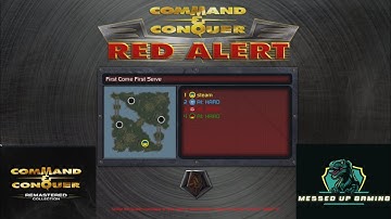Command and Conquer Red Alert Remastered Skirmish Gameplay USSR– MAP: First Come First Serve 1